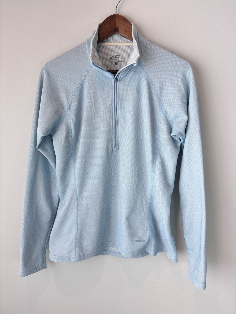 Patagonia Light Blue Quarter-Zip Fleece Pullover